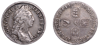 William III (1694-1702), Shilling, 1696c, first bust (ESC 1165; S 3499). Toned, very fine, some marks	 £100-£120
