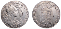 William and Mary (1688-1694), Halfcrown, 1689, first shield, caul frosted, pearls, edge primo (ESC 831; S 3434)....