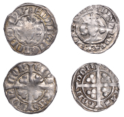 Edward III, Third coinage, Penny, type 4/I, London, reads edw, reversed Roman ns on obv., Lombardic ns on rev.,...