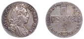 William III (1694-1702), Sixpence, 1697, third bust, large crowns, later harp (ESC 1566; S 3538). Cabinet tone,...