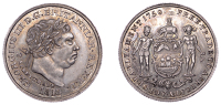 Gold Coast, George III, Half-Ackey, 1818 (Vice 6; KM 8). Very light scratching to right of reverse, otherwise good...