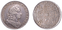 George I (1714-1727), Halfcrown, 1715, roses and plumes, edge secvndo (ESC 1550; S 3642). Lightly toned, good fine	...