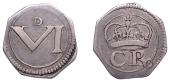 Charles I (1625-1649), Ormonde Money, Sixpence, no pellet between c r, r with curly tail, large mark of value,...