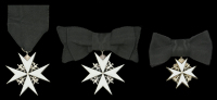 The Order of St. John of Jerusalem (3), Officer‘s (Brother’s) breast badge, post-1936 issue, silver and enamel,...