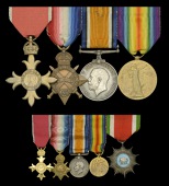 A rare Second War O.B.E. and Persian Order of Science and Cultural Merit group of five awarded to Lieutenant D. S....