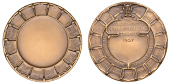 The Public Schools Veterans Challenge Trophy, 1957, a bronze prize medal by E. Phillips, Aldershot, crossed rifles...