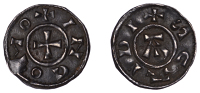 Danelaw, St Edmund Memorial coinage, Penny, uncertain mint in East Anglia, ‘Inco’, scs adi around large A, rev....
