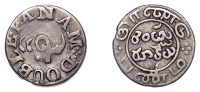 India, EIC: Madras Presidency, Double or 2 Fanams, undated (1808), no inner circle, Madras (Prid. -; cf. KM 350)....