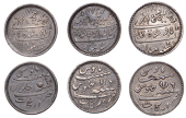 India, EIC: Madras Presidency, Half-Rupee, in the name of Alamgir II, AH 1172/6 (c. 1812-17), open lotus, edge...