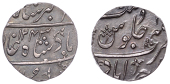 India, EIC: Bombay Presidency, Rupee, in the name of Muhammad Akbar II, AH 1243/1 (1827), Ahmadabad, 11.69g/4h...
