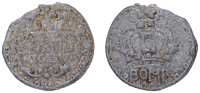 India, EIC: Bombay Presidency, 2 Pice, 1741, struck in tin, Bombay, 13.32g/6h (Prid. 233; Stevens 2.125; KM 157.1)....