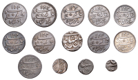 India, EIC: Bengal Presidency, Quarter-Rupee, in the name of Shah Alam II, AH 1204 (c. 1819-29), Calcutta (Prid....
