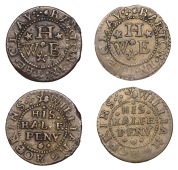 BEDFORDSHIRE, Barton-in-the-Clay, William Hopkins, Halfpence (2), 2.45g/6h, 1.11g/12h (both GO 3; N 4; BW. 3) [2]....