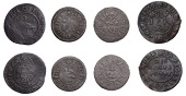 BEDFORDSHIRE, Biggleswade, John Boddington, Halfpenny, 1669, 1.26g/12h (GO 22; N 18; BW. 22); John Bray, Halfpenny,...