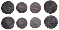BEDFORDSHIRE, Biggleswade, John Boddington, Halfpenny, 1669, 1.26g/12h (GO 22; N 18; BW. 22); John Bray, Halfpenny,...