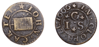 BEDFORDSHIRE, Clophill, John Carter, Farthing, 1666, 1.13g/6h (GO 29; N 23; BW. 29). Good fine	 £30-£40