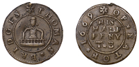 BEDFORDSHIRE, Eaton Bray, Thomas Bridges, Halfpenny, 1669, 2.00g/12h (GO 43A; N 31; D 43A). About very fine	 £40-£50