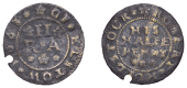 BEDFORDSHIRE, Elstow, Robert Holdstock, Halfpenny, 1668, 0.61g/9h (GO 45; N –; BW. 45). Pierced at edge, otherwise...