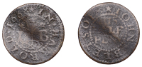 BEDFORDSHIRE, Harrold, John Bletsoe, Halfpenny, 1668, 1.14g/3h (GO 50; N 32; BW. 50). Mediocre	 £10-£20