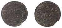 BEDFORDSHIRE, Henlow, Thomas Underwood, Farthing, 1668, 0.49g/3h (GO 52; N –; BW. 52). Surface deposits, fine,...