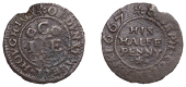 BEDFORDSHIRE, Houghton Regis, Joseph Coleman, Halfpenny, 1667, 1.61g/12h (GO 56; N –; BW. 56). Edge chip, about...