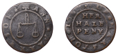 BEDFORDSHIRE, Marston Moretaine, Ann Parkeson, Halfpenny, 1669, 1.21g/12h (GO 73D; N 2976; BW. Lincs. 205). About...