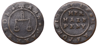 BEDFORDSHIRE, Marston Moretaine, Ann Parkeson, Halfpenny, 1669, 1.21g/12h (GO 73D; N 2976; BW. Lincs. 205). About...
