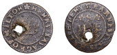 BEDFORDSHIRE, Milton Ernest, Henry Savage, Halfpenny, 2.38g/9h (GO 76; N 39; BW. 76). Pierced, fair	 £5-£10