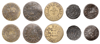 BEDFORDSHIRE, Potton, Richard Atkinson, Farthing, 1661, 1.27g/6h (GO 79; N 42; BW. 79); Hugh Conny, Halfpenny, 1666,...