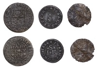 BEDFORDSHIRE, Shefford, Joseph Boulstred, Farthing, 1667, 0.52g/3h (GO 84; N 46; BW. 84); Joseph Crocker, Halfpenny,...