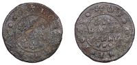 BEDFORDSHIRE, Upper Dean, Robert Day, Halfpenny, 1668, 1.55g/3h (GO 99; N –; BW. 99). Fair, rare	 £15-£25