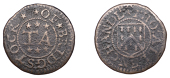 NORTHAMPTONSHIRE, Brigstock, Tho. Allen, Farthing, 0.94g/12h (W 13; N 3371; BW. 14). About fine, rare	 £40-£50