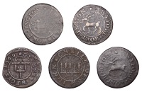 NORTHAMPTONSHIRE, Higham Ferrers, John Chetle, Halfpenny, 1667, 2.24g/9h (W 34; N 3383; BW. 35); Gilbert Negus,...