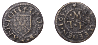 NORTHAMPTONSHIRE, Weedon, Thomas Marriott, Farthing, 1657, 1.03g/6h (W 168; N 3477; BW. 170). About fine, very rare	...