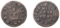 NORTHAMPTONSHIRE, Weldon, William Resby, Halfpenny, 1668, 1.34g/9h (W 172; N 3480; BW. 172). Fine, very rare	...