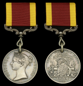China 1842 (C. J. Martin, Clerk’s Asst, H.M.S. Cornwallis.) pierced and fitted with replacement scroll suspension,...