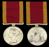 China 1842 (John Tapson, Purser, H.M.S. Cornwallis.) fitted with replacement straight bar suspension, faint obverse...