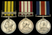 Three: Petty Officer T. L. Kirkland, Royal Navy 

East and West Africa 1887-1900, 1 clasp, Benin 1897 (170934 T....
