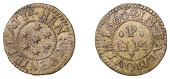 Falmouth, Henry Peniell, Farthing, 1666, 0.74g/3h (N 533; BW. 10). Softly struck, very fine, rare	 £300-£400