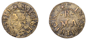 Falmouth, Michell Russell, Farthing, 0.93g/12h (N 534 obv., different rev.; BW. 11). Surface deposits, otherwise...