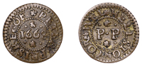 Helston, Peter Priske, Farthing, 1668, 0.74g/12h (N 541; BW. 19). Very fine	 £100-£150