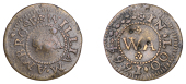 East Looe, William Ambrose, Farthing, 1664, 1.09g/12h (N 549; BW. 34). Obverse centre scratched and two punch-marks...