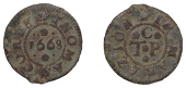 Marazion, Thomas Corey, Farthing, 1668, 1.18g/6h (N 554; BW. 44). Fine, earthy green patina	 £100-£150