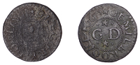 Millbrook, Gregory Dowlinge, Farthing, 1666, 0.72g/12h (Thompson and Gaunt, BNJ 1992, pl.23, 1; BW. Bedfordshire...