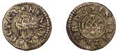 Liskeard, Henry Hellyar, Farthing, 1668, 0.79g/12h (N –; D 31B). Fine, extremely rare	 £240-£300