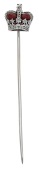 Royal Interest: A Queen Victoria Royal Presentation stickpin, the terminal mounted with the Imperial state crown,...