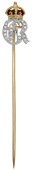 Royal Interest: A George VI Royal Presentation stickpin, the terminal with diamond set Royal cypher ‘G VI R’,...