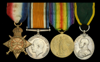 Four: Corporal F. W. Plowright, Royal Field Artillery

1914-15 Star (346. A-Bmbr. F. W. Plowright, R.F.A.);...
