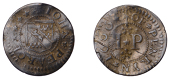 Penryn, John Pearce, Farthing, 1666, 0.93g/3h (N 832; BW. 57). Flan crimped, obverse fair, reverse about fine, very...
