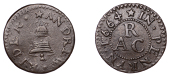 Penryn, Andrew Rider, Farthing, 1664, 1.10g/12h (N 558, this piece; BW. 58). Very fine, reverse better, attractively...